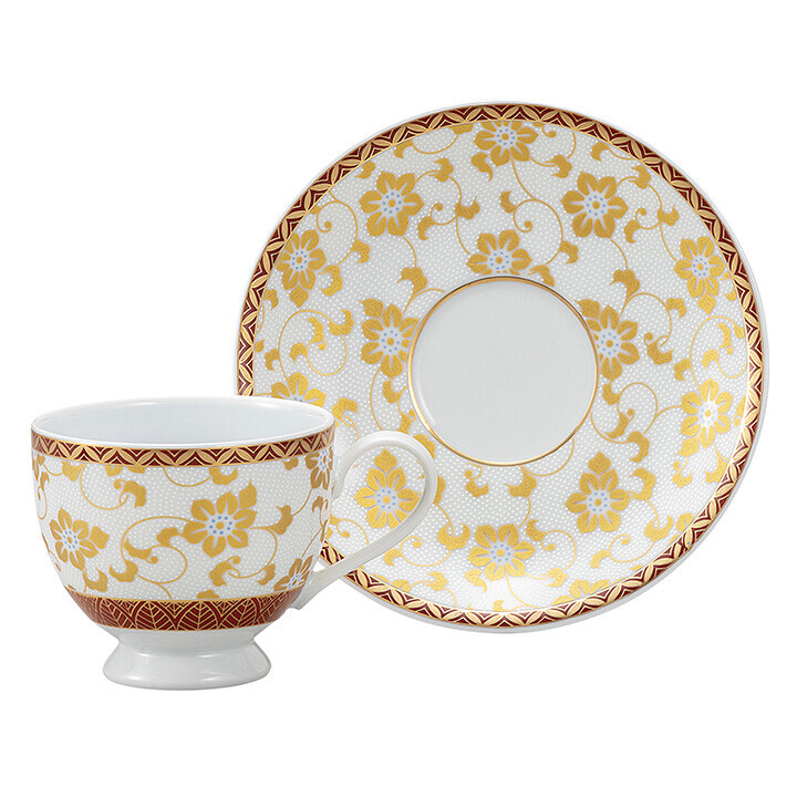 九谷焼! ☆白粒鉄仙カップ&ソーサー☆ K9-1087 新品 コーヒー 紅茶 ミルク ラテ エスプレッソ カプチーノ 茶器 ギフト拍卖