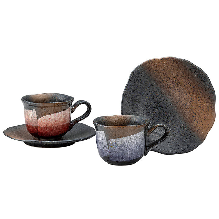 九谷焼! ☆銀彩・ペアコーヒー碗皿☆ K9-1105 新品 コーヒー 紅茶 ミルク ラテ エスプレッソ カプチーノ 茶器 ギフト拍卖