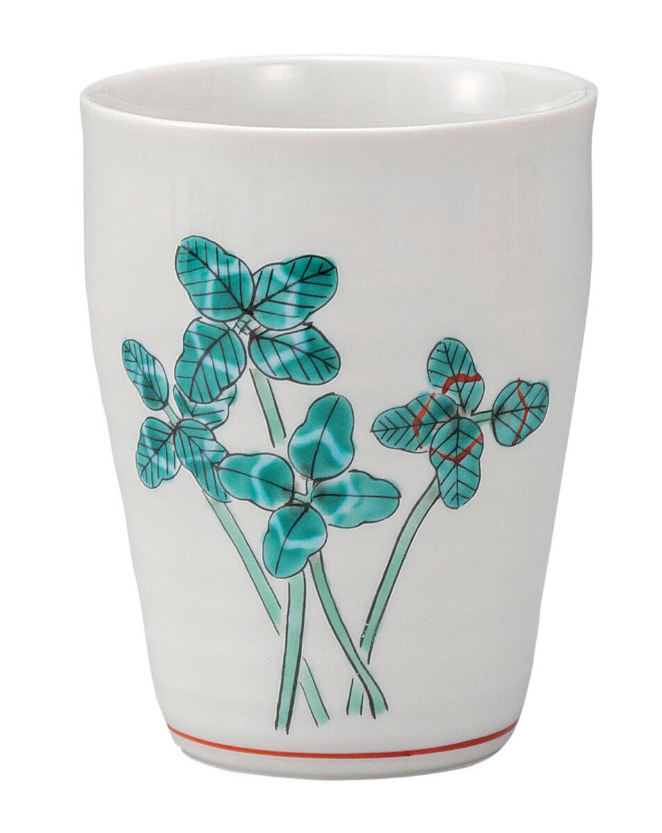 九谷焼! 大志窯 ☆クローバー・フリーカップ☆ K9-1156 新品 汲出 煎茶 ほうじ茶 茶器 ギフト拍卖