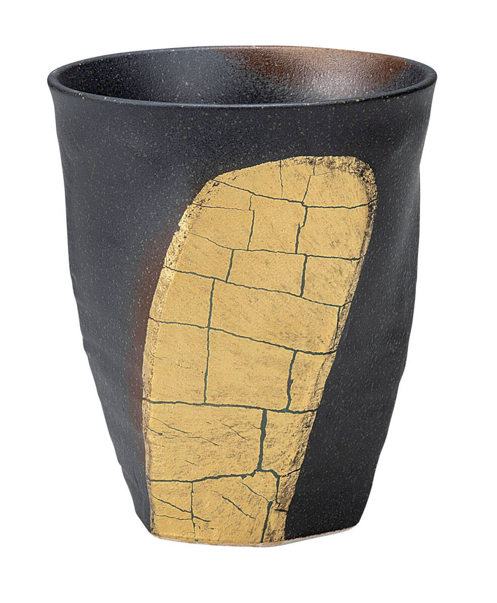 九谷焼! ☆金箔彩・フリーカップ☆ K9-1146 新品 汲出 煎茶 ほうじ茶 茶器 ギフト拍卖