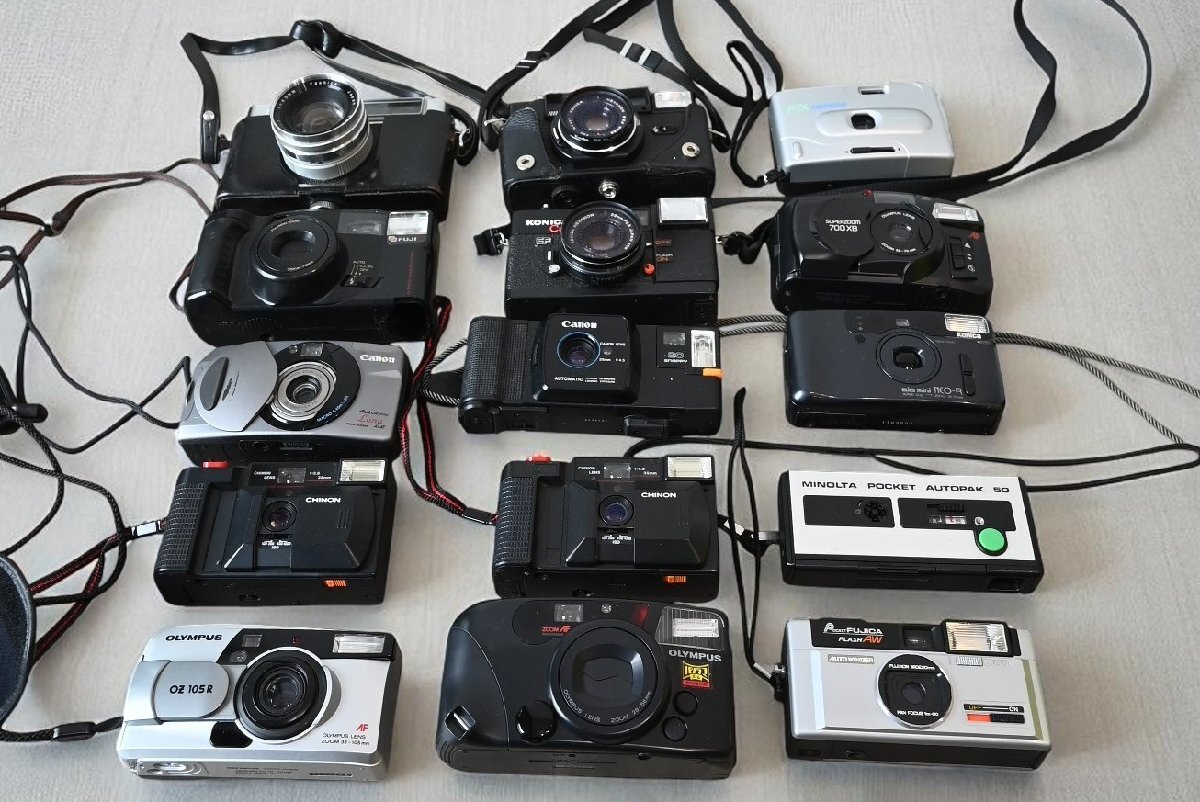 ○フィルム コンパクトカメラカメラ まとめて15台セット キヤノン・コニカbig miniなど 古道具のgplus広島2509k拍卖