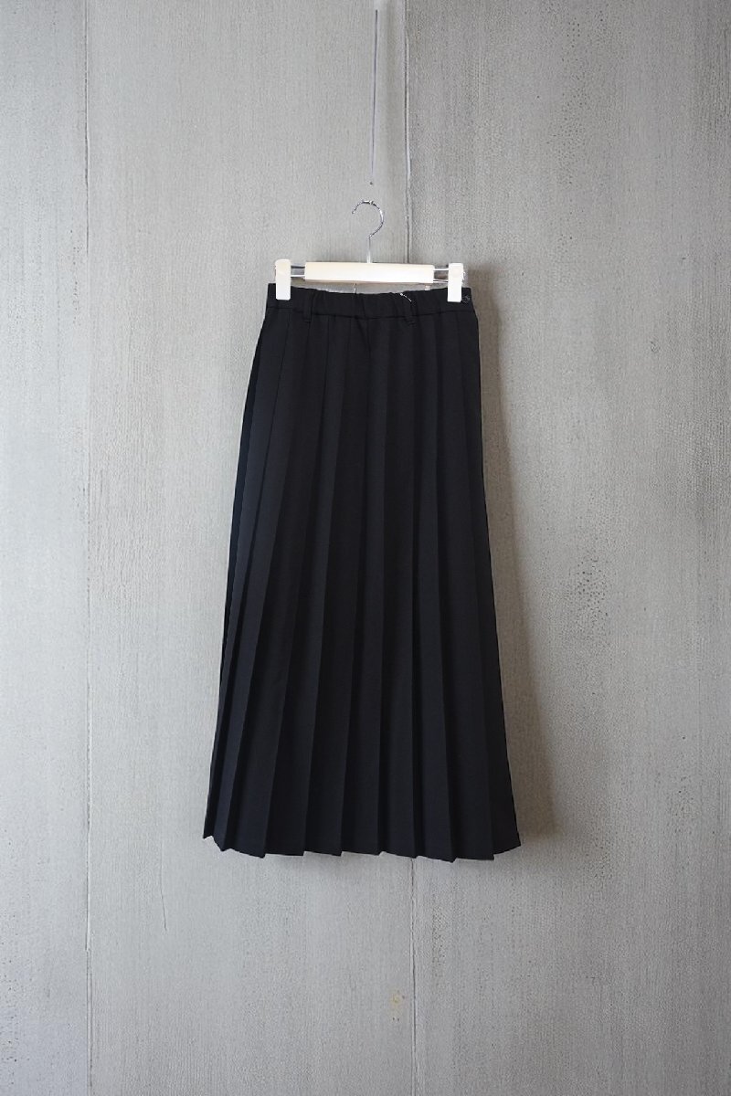★2023年 ZUCCa / ズッカ *ウールライク プリーツマキシスカート/黒 size;S* 古着のgplus広島 2509r3拍卖