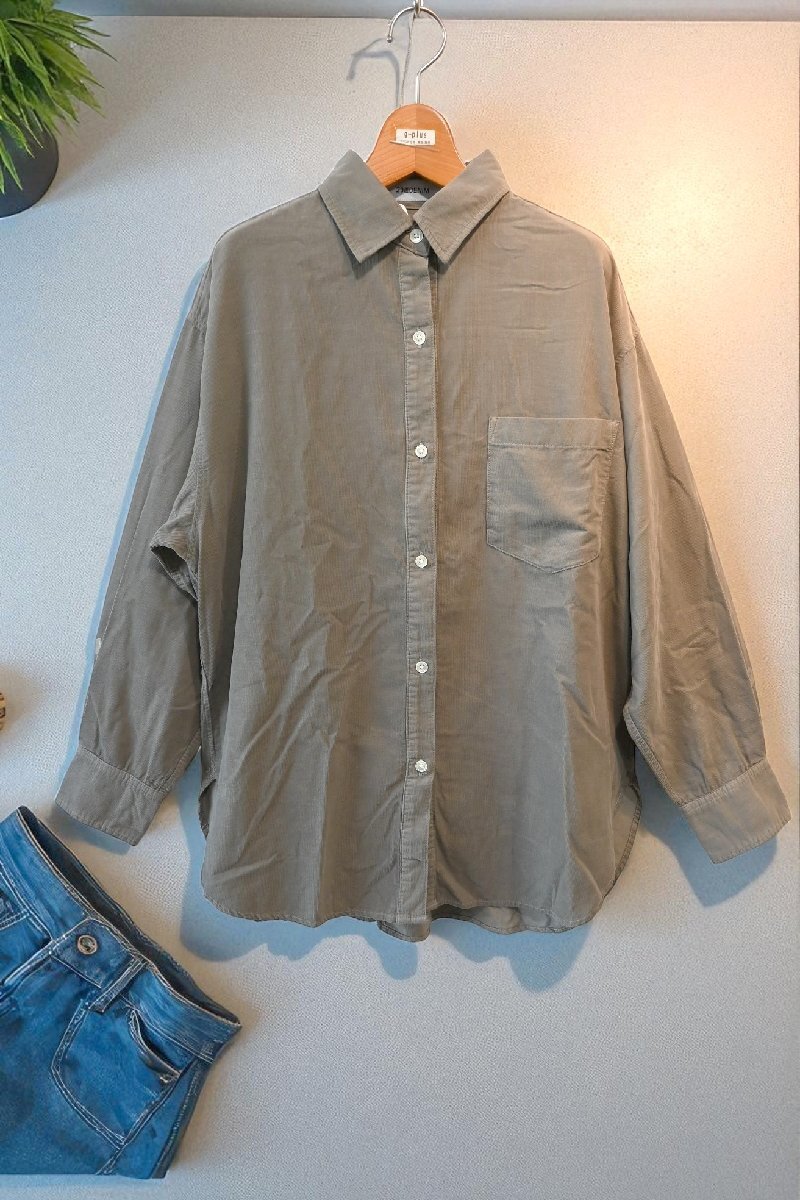 ★送料無料!2024年 23区 *洗える! コットンコーデュロイブラウス//定価¥20.900* 古着のgplus広島 2509r4拍卖