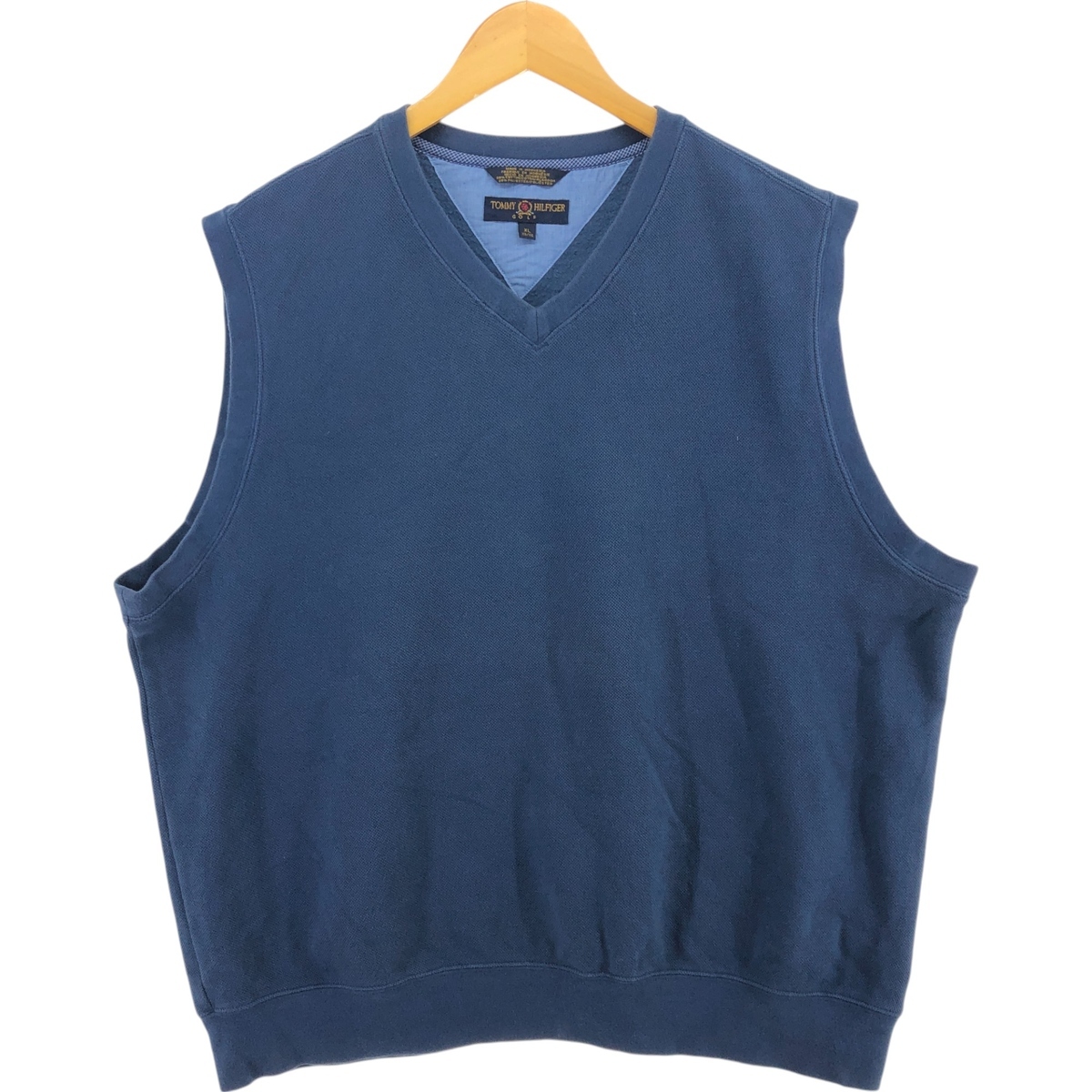 古着 トミーヒルフィガー TOMMY HILFIGER GOLF Vネック コットンニットベスト メンズXL相当 /eaa381493 【SS2509_30】拍卖