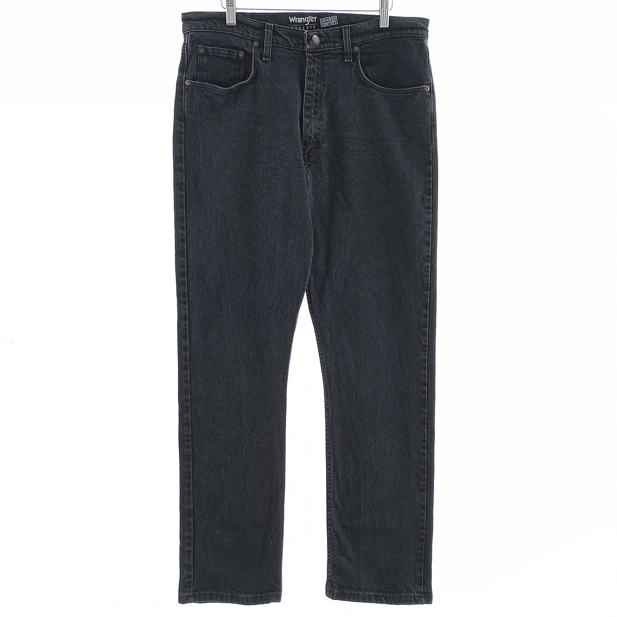古着 ラングラー Wrangler RESERVE ブラックデニム ストレートデニムパンツ メンズw35相当 /eaa403703 【SS2509_30】拍卖