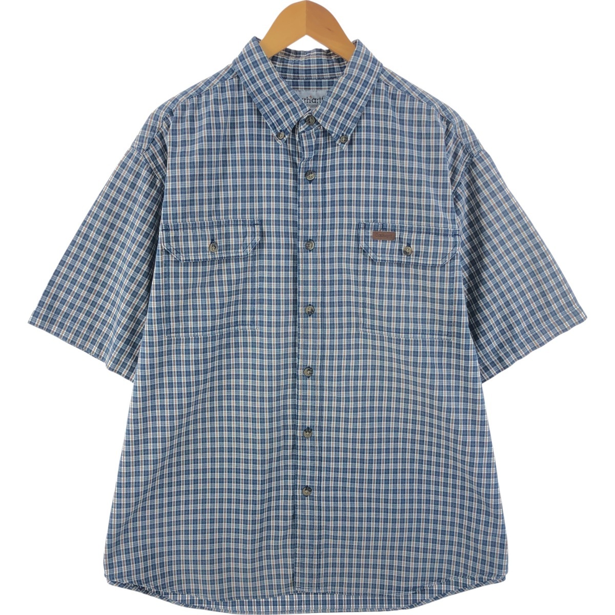 古着 カーハート Carhartt 半袖 ボタンダウン チェックシャツ メンズXL相当 /eaa531691 【SS2509_30】拍卖