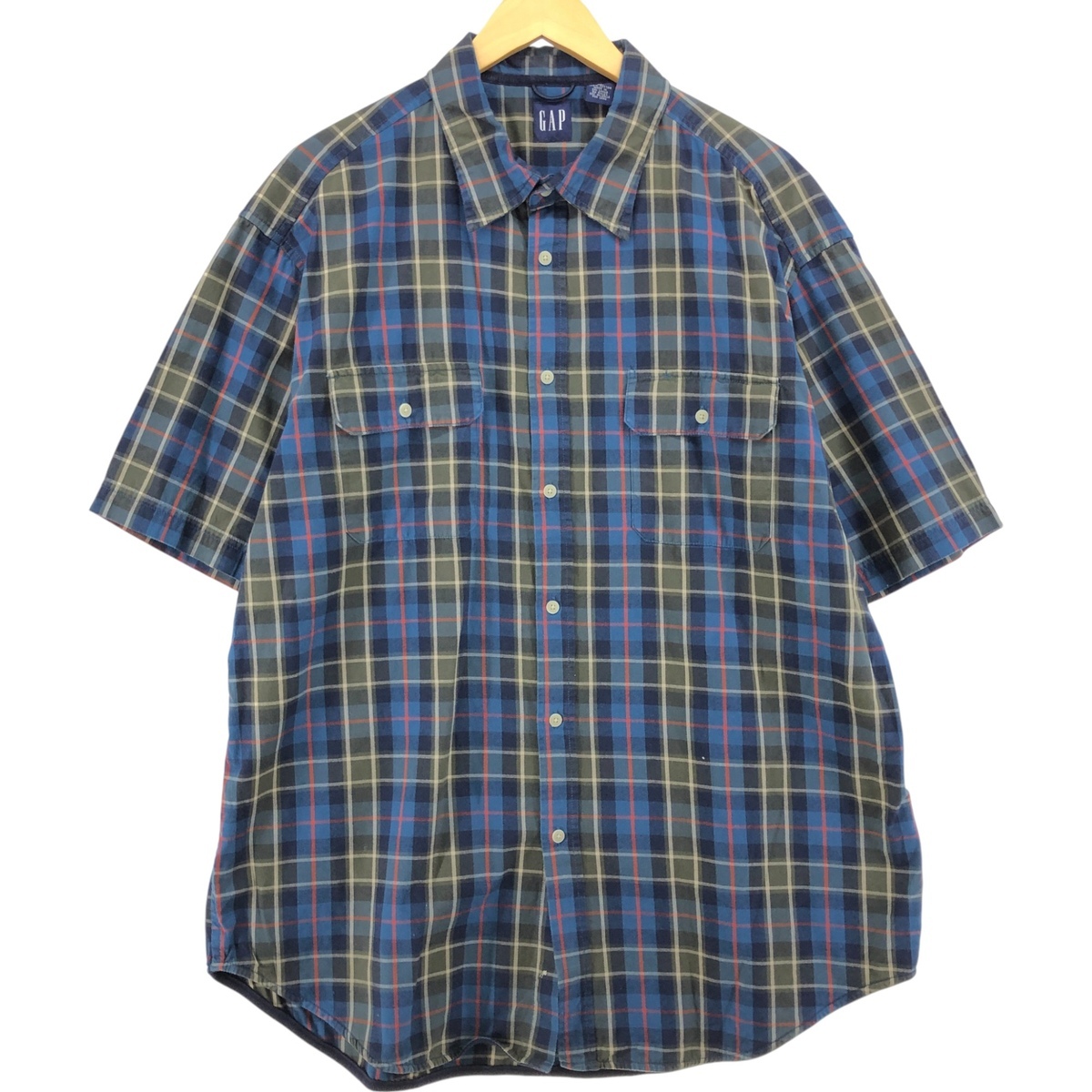 古着 90年代 ギャップ GAP オールドギャップ 半袖 コットン チェックシャツ メンズXL相当 ヴィンテージ /eaa539676 【SS2509_30】拍卖