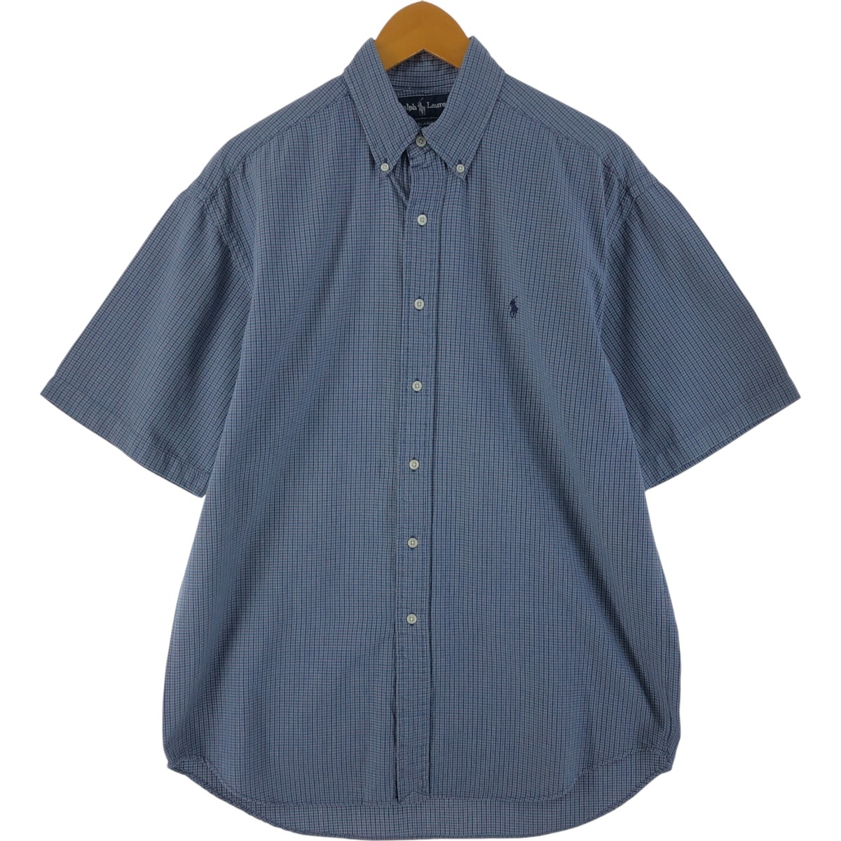 古着 ラルフローレン Ralph Lauren BLAIRE 半袖 ボタンダウン チェックシャツ メンズM相当 /eaa539194 【SS2509_10】拍卖