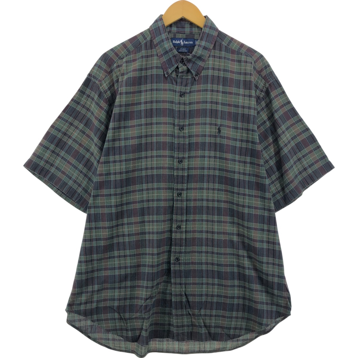 古着 ラルフローレン Ralph Lauren BLAKE 半袖 ボタンダウン チェックシャツ メンズXL相当 /eaa551095 【SS2509_10】拍卖