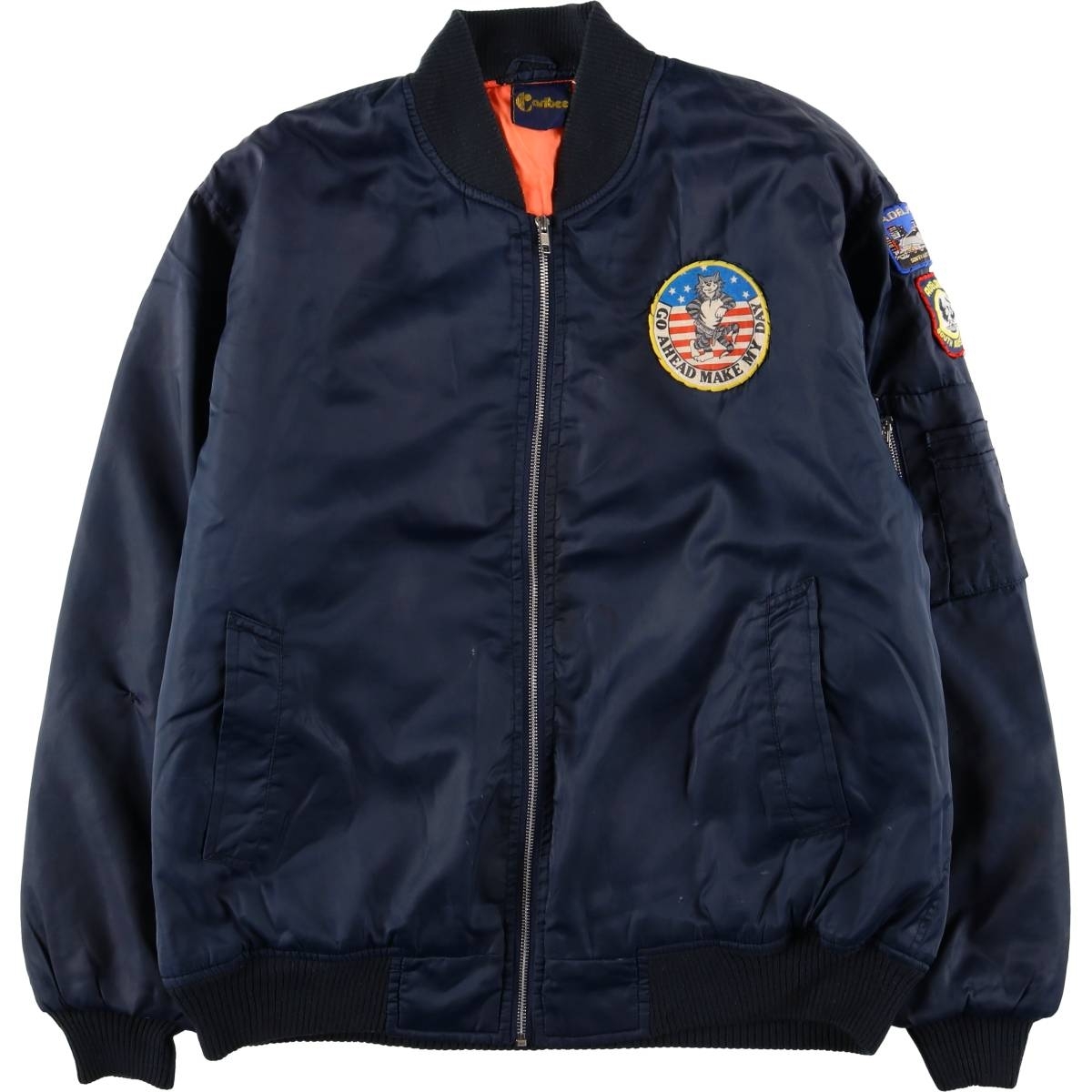 古着 民間品 Caribee MA-1タイプ ミリタリー フライトジャケット メンズXXL相当 ヴィンテージ /eaa582513拍卖