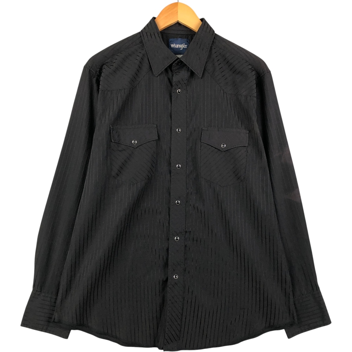 古着 ラングラー Wrangler ストライプ柄 長袖 ウエスタンシャツ メンズL相当 /eaa584782拍卖