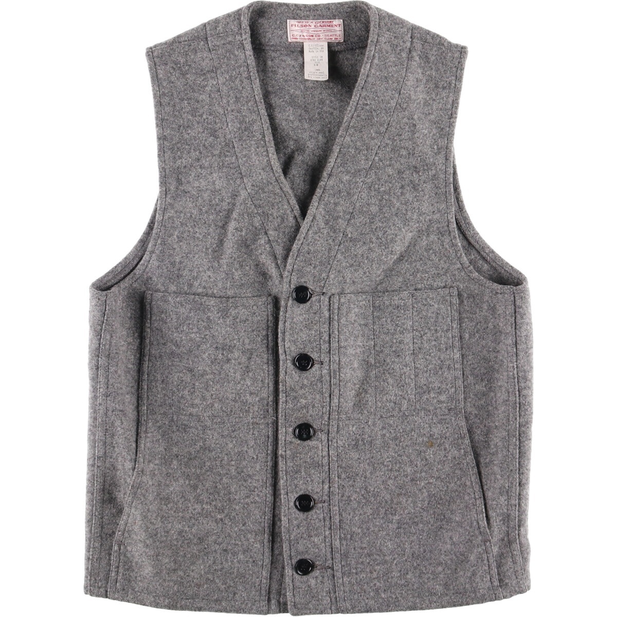 古着 90年代 フィルソン FILSON マッキーノ ベスト 前開き ウールべスト USA製 メンズM相当 ヴィンテージ /eaa586747拍卖