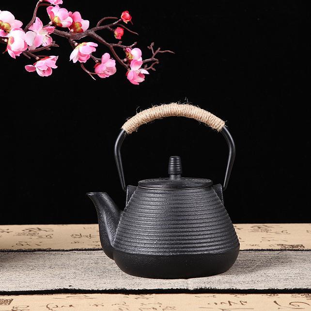 新品未使用提梁壺 南部鉄器 老鉄瓶 急須 対応 鉄やかん 鉄分補給 伝統工芸品 茶こし付き ガス火対応 IH対応 1L拍卖