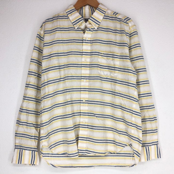 Pherrow's フェローズ コットン/リネン ボタンダウン 長袖シャツ SIZE: L ホワイト MH632025083103拍卖