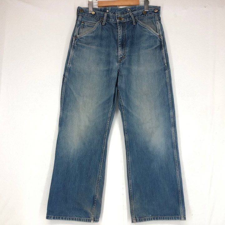 LEE リー 0287 サスペンダーボタン ツールポケット ぺインターパンツ ワイドストレート SIZE: W32 インディゴ MH632025092202拍卖