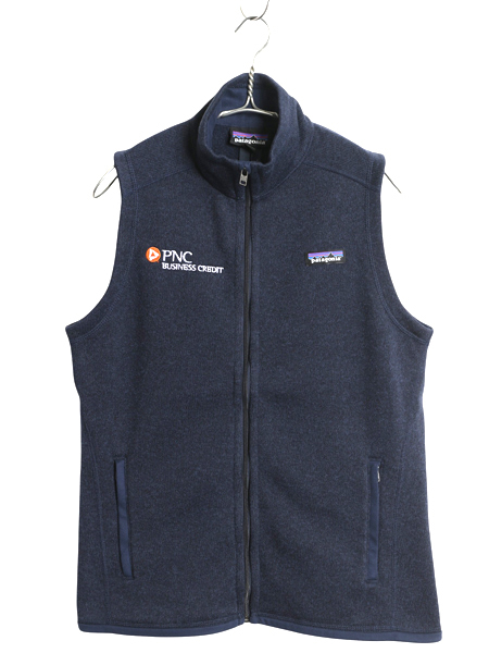 パタゴニア ベターセーター ベスト レディース M 古着 19年製 フリース セーター 前開き フルジップ アウトドア ハイネック 重ね着 企業 紺拍卖