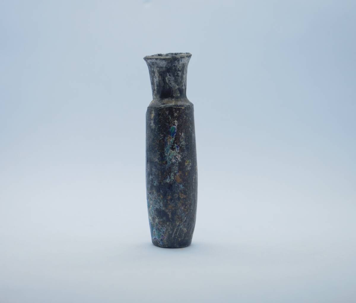 古代ローマン銀化グラス 壺 小瓶 アフガニスタン出土 紀元3~4世紀頃 36.2g拍卖