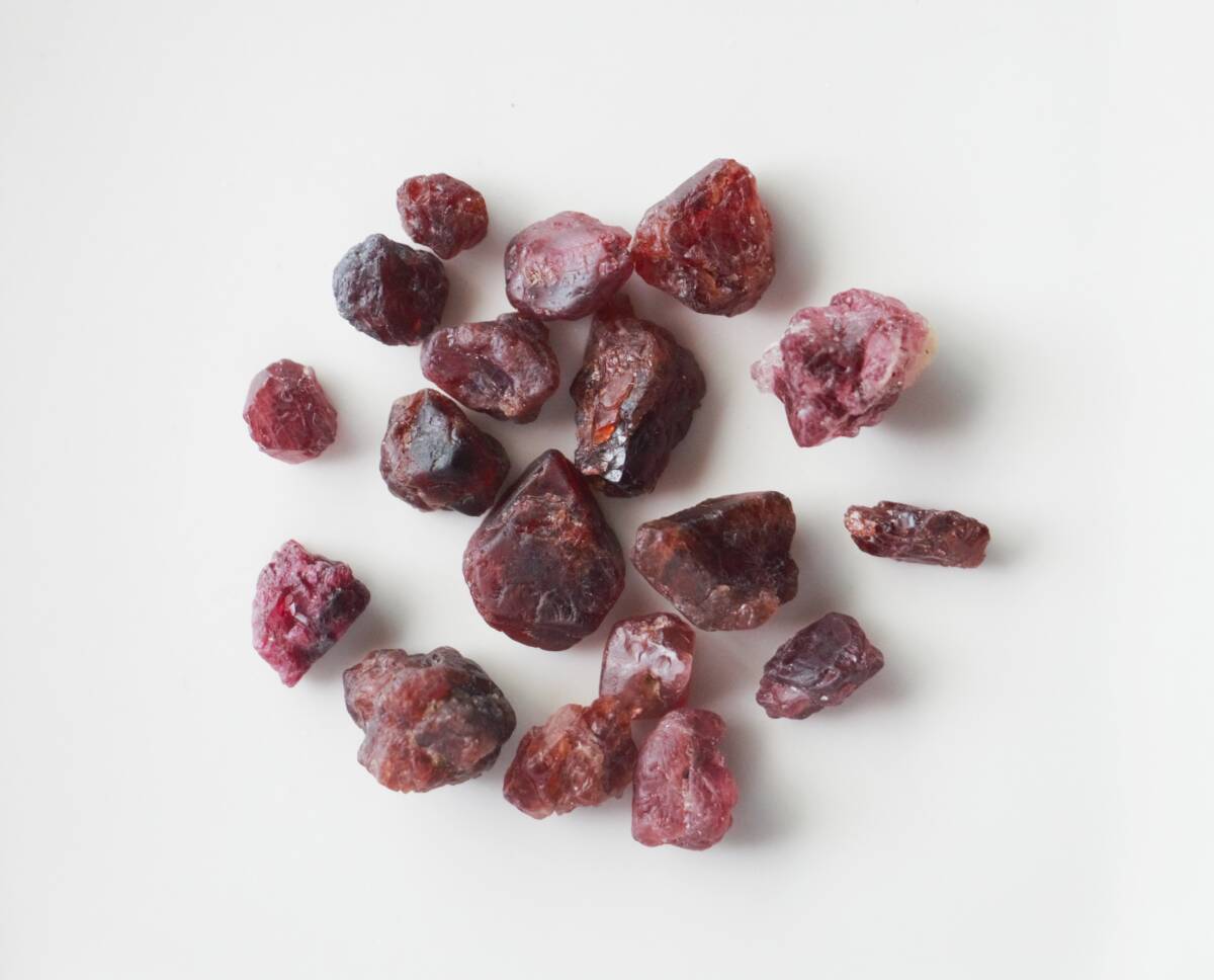 75ct 天然石 レッドスピネル 原石 セット売り ミャンマー産拍卖