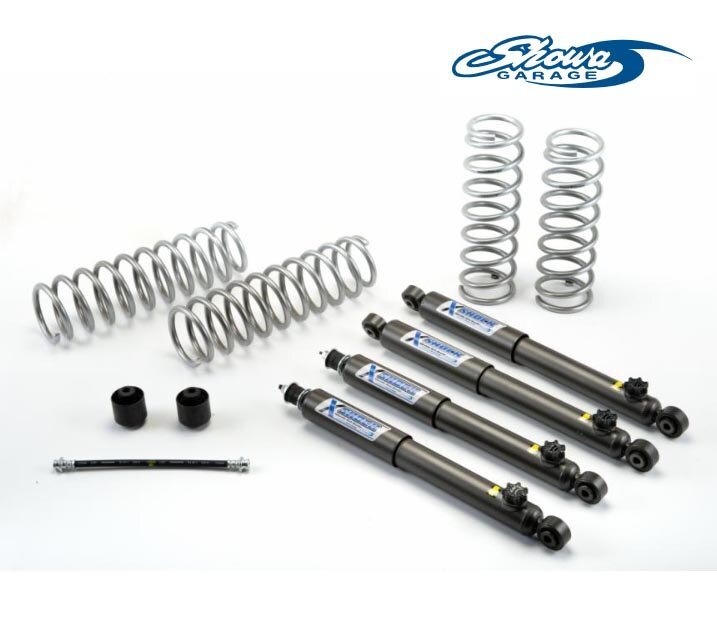 SHOWA GARAGE ジムニー JB64W サスペンション 1インチアップ X-SHOCKセット シルバーコイル ★送料無料(除く、沖縄)拍卖