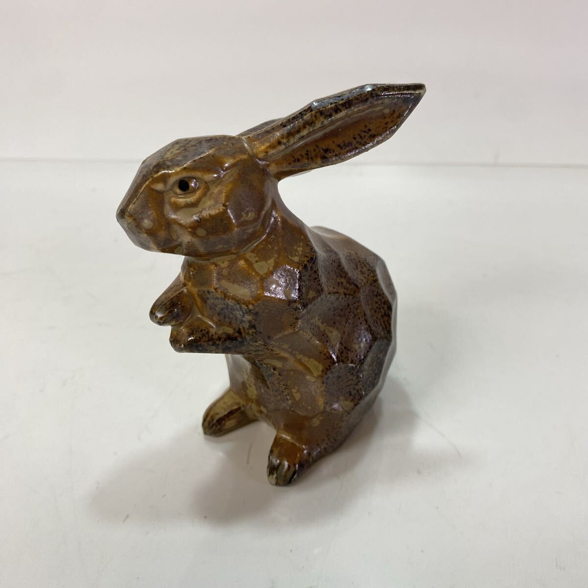 信楽焼 陶器 置物 兎 ウサギ 干支 正月飾り 縁起物 インテリア 古雑貨拍卖