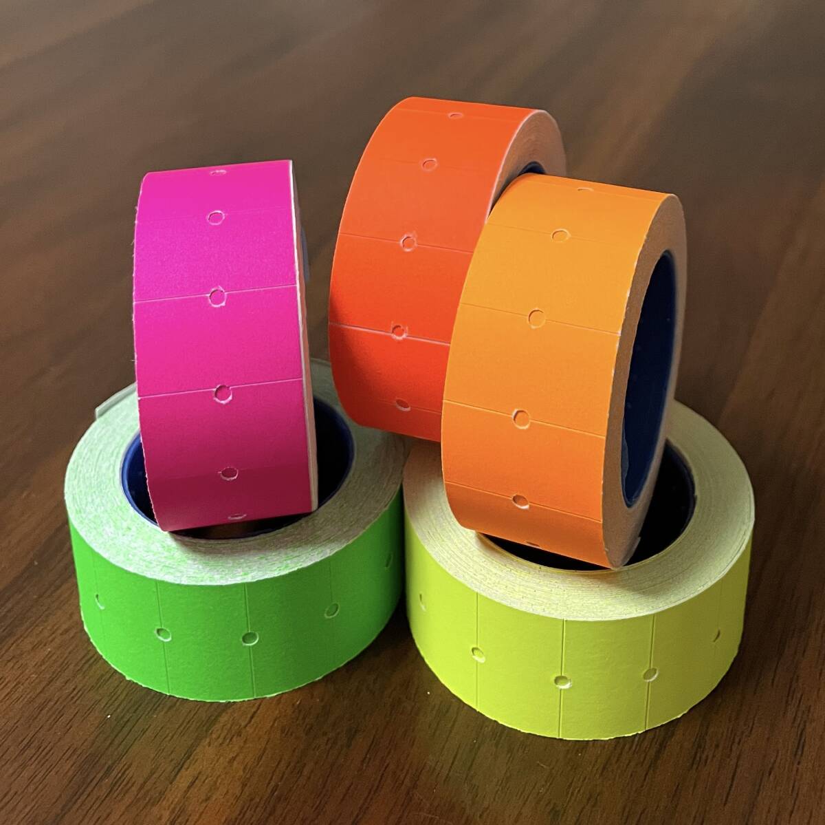 5巻セット ラベラー ロールシール ネオンカラー プライスタグ 蛍光色拍卖