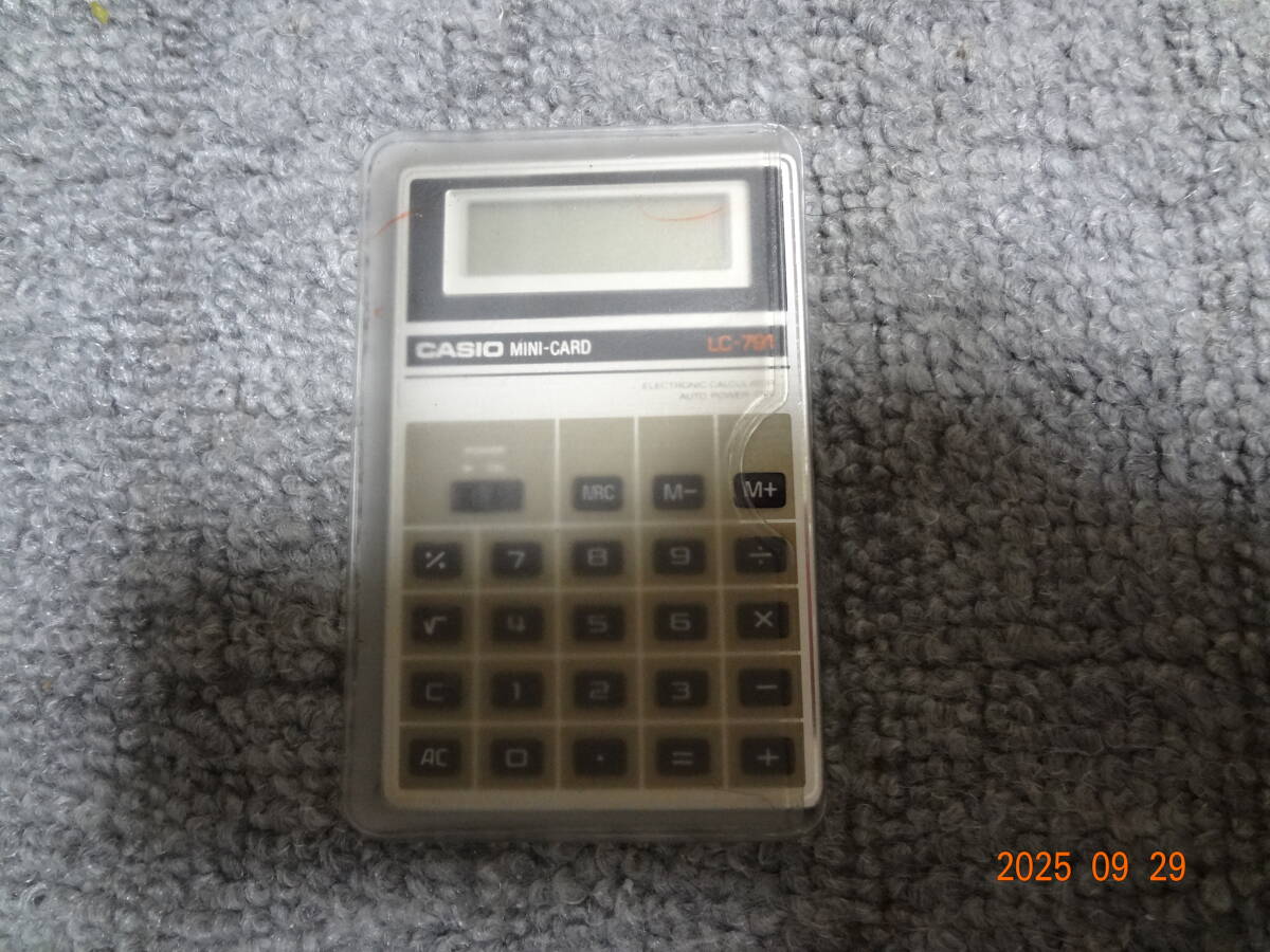 レトロ電卓 カシオ CASIO MINI-CARD LC-791 ジャンク品拍卖