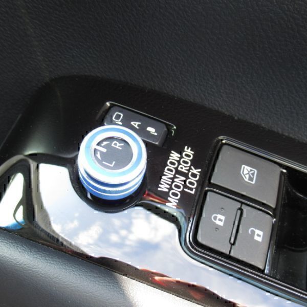 30 アルファード ヴェルファイア 50 プリウス トヨタ専用設計 ミラースイッチ アルミカバー アルマイト仕上げ 適合車種多数 ブルー拍卖