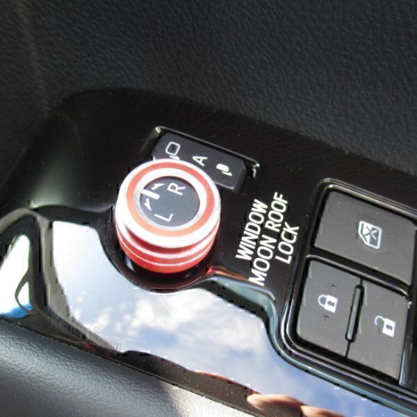 30 アルファード ヴェルファイア 50 プリウス トヨタ専用設計 ミラースイッチ アルミカバー アルマイト仕上げ 適合車種多数 レッド拍卖