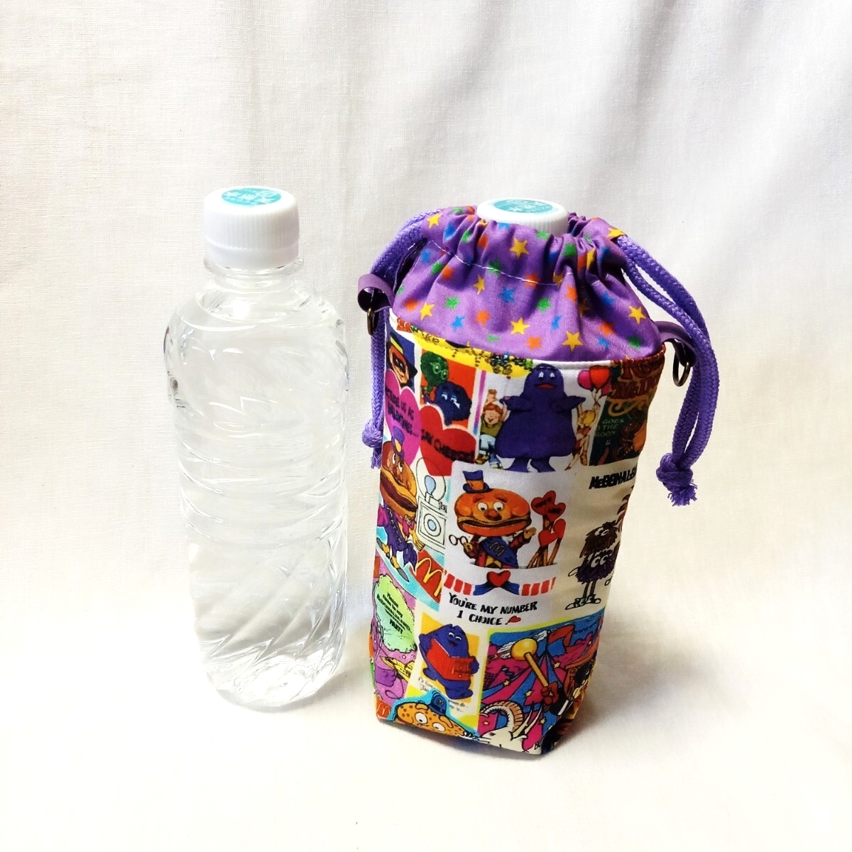 手作り☆保冷保温ペットボトルホルダー☆マクドナルド☆パッチワーク柄☆レア拍卖