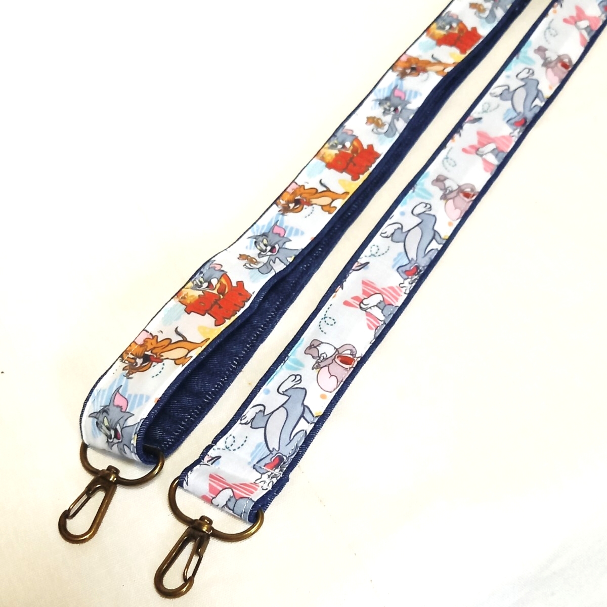 手作り☆取り外し可能ショルダーベルト☆3cm幅☆トムとジェリー&デニム拍卖