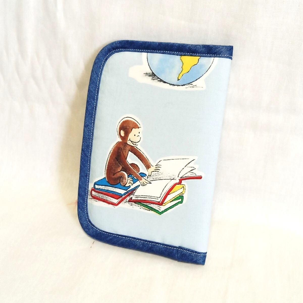 手作りリメイク☆お薬手帳ケース☆おさるのジョージ☆ヴィンテージ拍卖