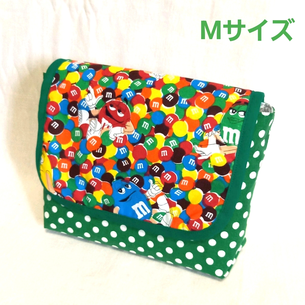 手作り☆保冷保温☆横入れお弁当ケース☆m&m's☆レア☆チョコ柄拍卖