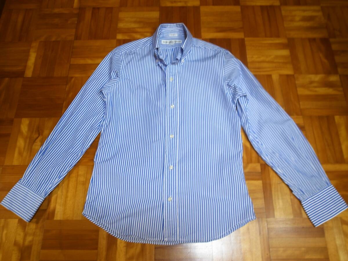 【中古】INDIVIDUALIZED SHIRTS(インディビジュアライズドシャツ) × RESOLUTE(林 芳亨氏) ボタンダウンシャツ フレンチストライプブルー拍卖