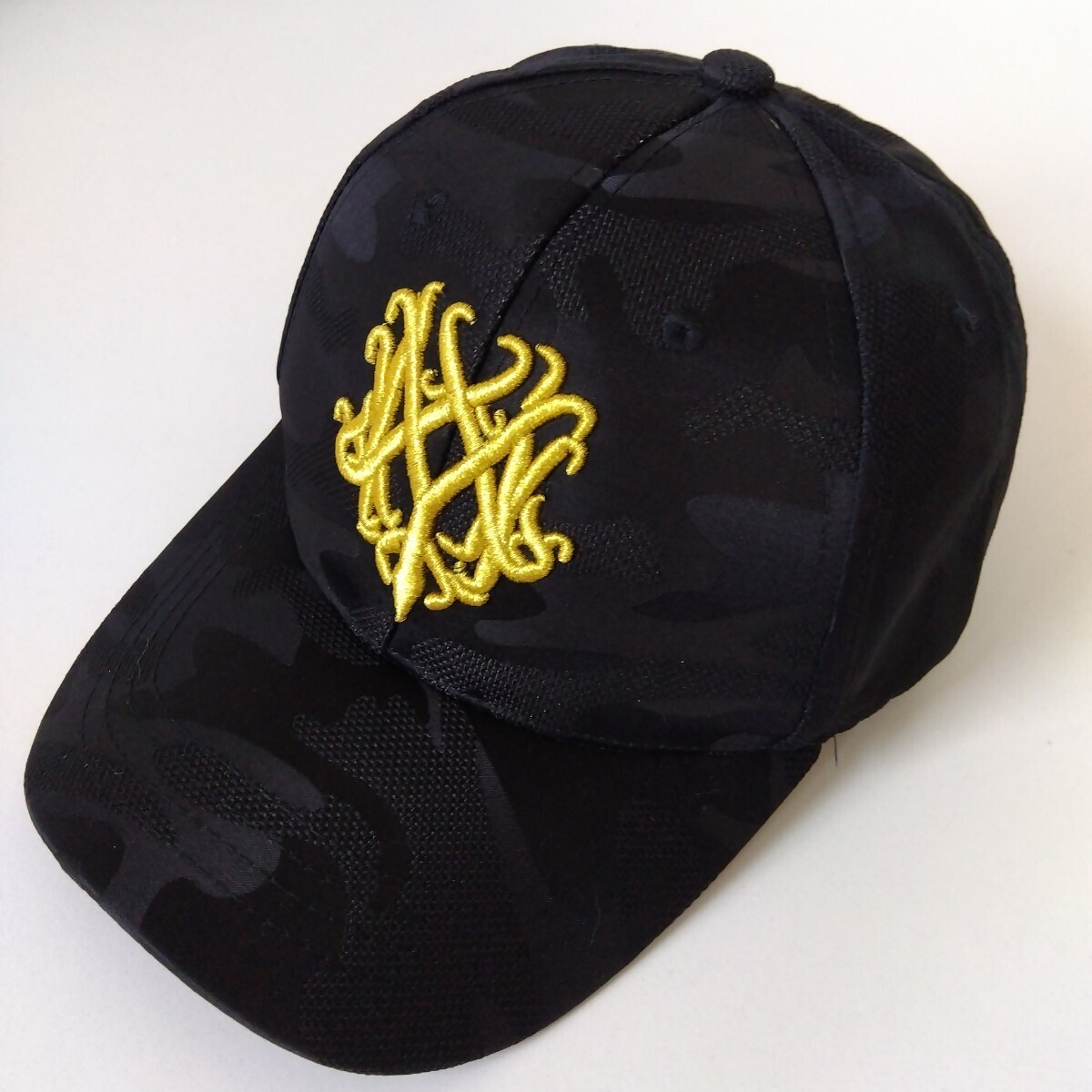 新品 カモフラ ゴールド 刺繍 キャップ 野球帽 帽子 黒 メンズ レディース ユニセックス アメカジ ストリート拍卖