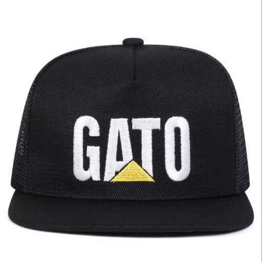 新品 gato「猫」 刺繍 メッシュ キャップ 野球帽 帽子 黒 ブラック ユニセックス メンズ レディース ストリート アメカジ拍卖
