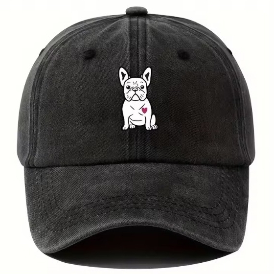 新品 フレンチブルドッグ 犬 キャップ 野球帽 帽子 コットンキャップ ユニセックス 黒 グレー メンズ レディース ストリート アメカジ拍卖