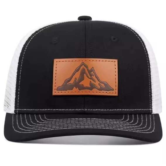 新品 マウンテン 山 ワッペン メッシュ キャップ 野球帽 帽子 黒 白 ユニセックス メンズ レディース アメカジ ストリート拍卖