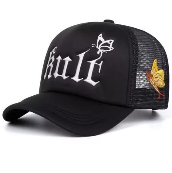 新品 kult バタフライ 蝶 チョウ メッシュ キャップ 野球帽 帽子 黒 ユニセックス メンズ レディース アメカジ ストリート拍卖