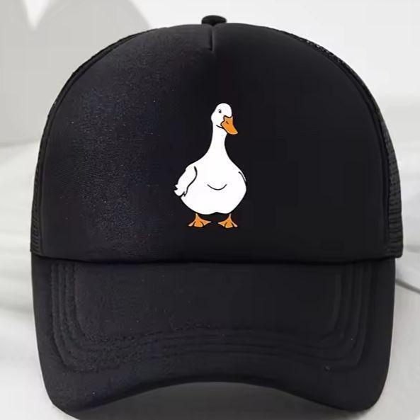 新品 ガチョウ アヒル 鳥 メッシュ キャップ 野球帽 帽子 黒 アニマル ユニセックス メンズ レディース アメカジ ストリート拍卖