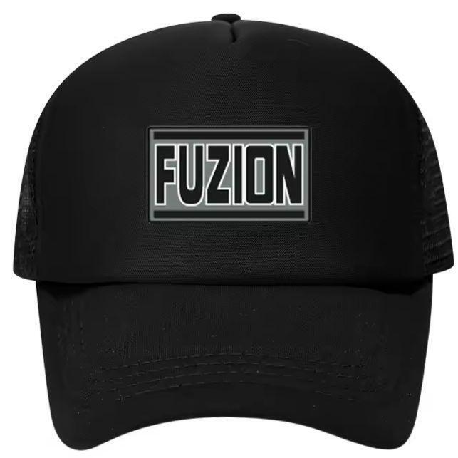 新品 FUZION プリント メッシュ キャップ 野球帽 帽子 黒 ブラック ユニセックス メンズ レディース ストリート アメカジ拍卖