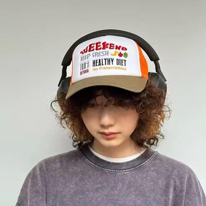 新品 WEEKENO フルーツ 果物 メッシュ キャップ 野球帽 帽子 ユニセックス メンズ レディース アメカジ ストリート トラッカーキャップ拍卖