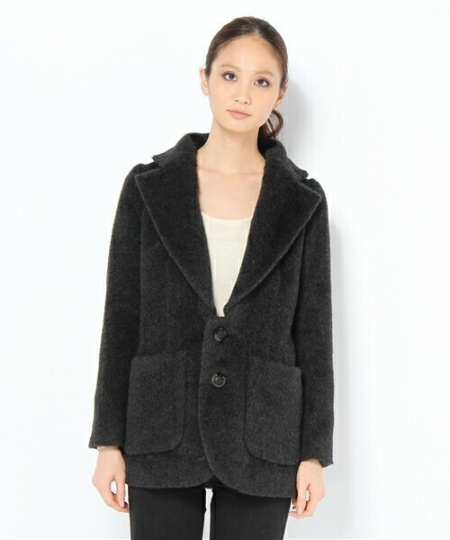 AND A アンドエー 2WAY 襟脱着 アルパカウールジャケット拍卖