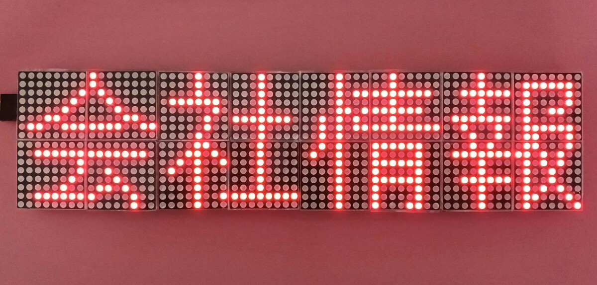 LEDマトリックス 64x16 dot ビックサイズモジュール MAX7219 拍卖