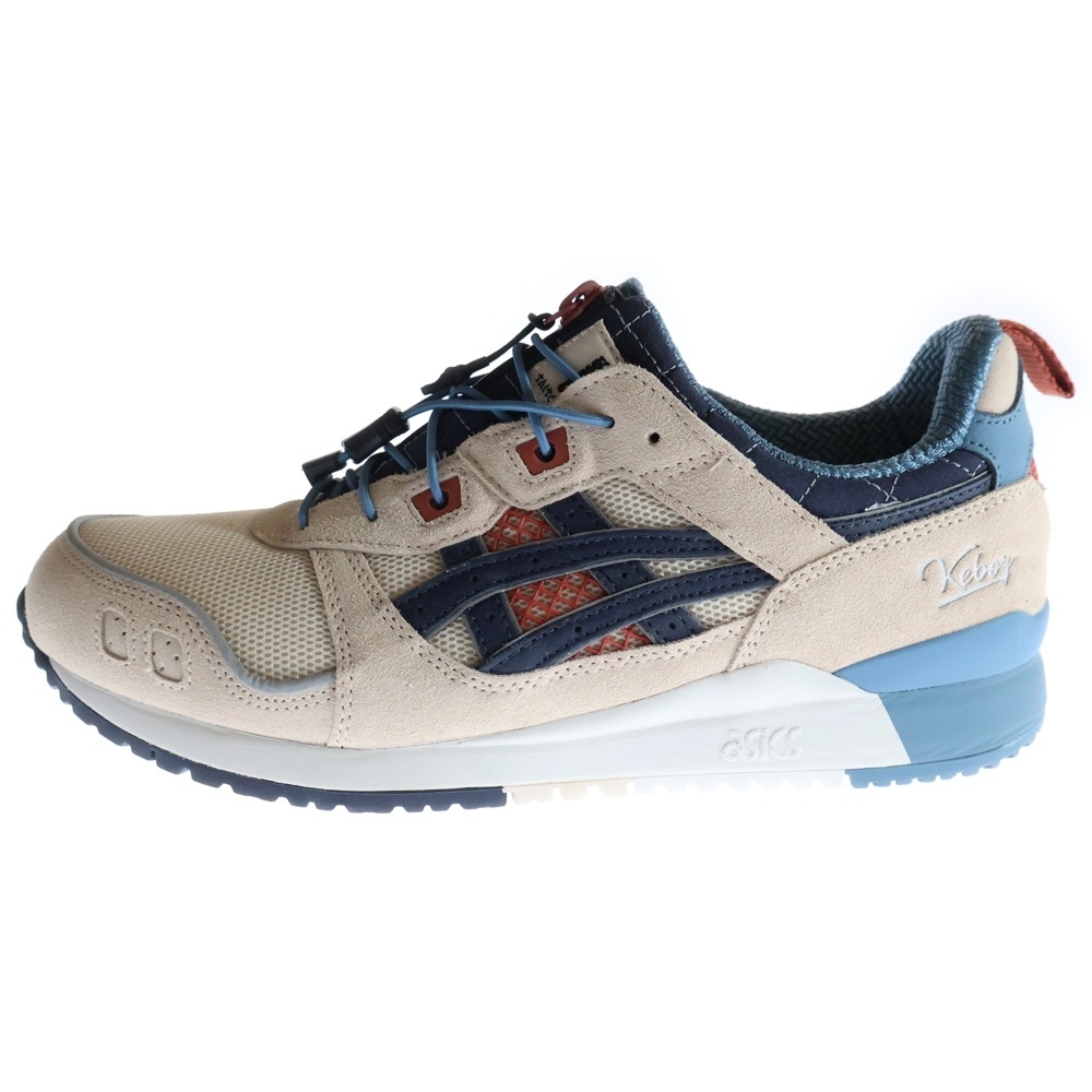 アシックス ×ケボズ ミタスニーカー ゲルライト ローカットスニーカー US9/27.0cm ネイビー/ベージュ 1201B030-700拍卖