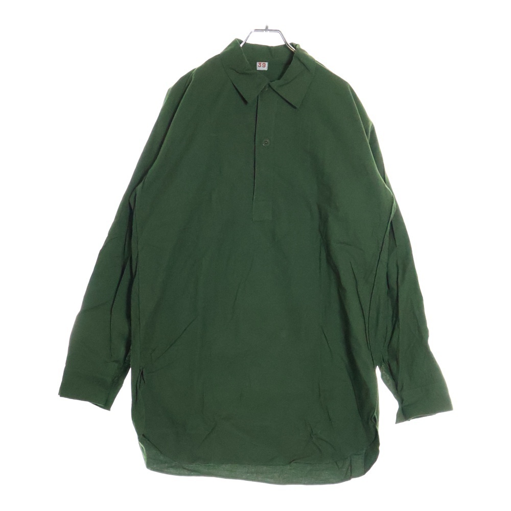 VINTAGE ヴィンテージ 70s SWEDISH ARMY M-55 PULLOVER LONG SHIRT MILITARY スウェーデン軍 プルオーバー ロングシャツ カーキ拍卖