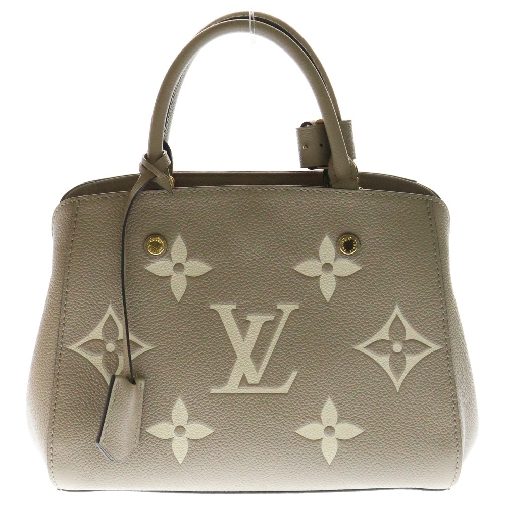 ルイヴィトン モンテーニュBB モノグラム アンプラント トゥルトレール クレーム レザー 2WAY ハンド ショルダーバッグ M45489拍卖