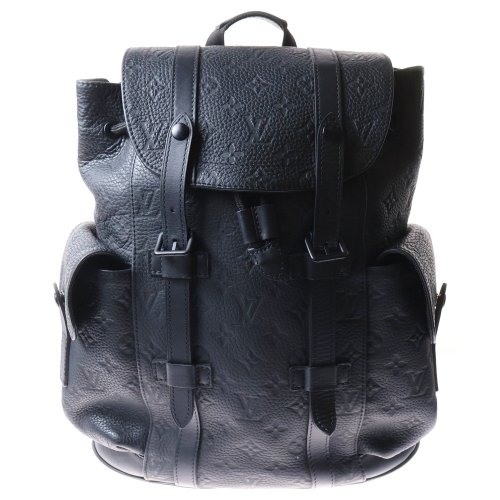 LOUIS VUITTON ルイヴィトン モノグラム トリヨン クリストファーPM ノワール ブラック レザー バックパック リュック RFID M20899拍卖