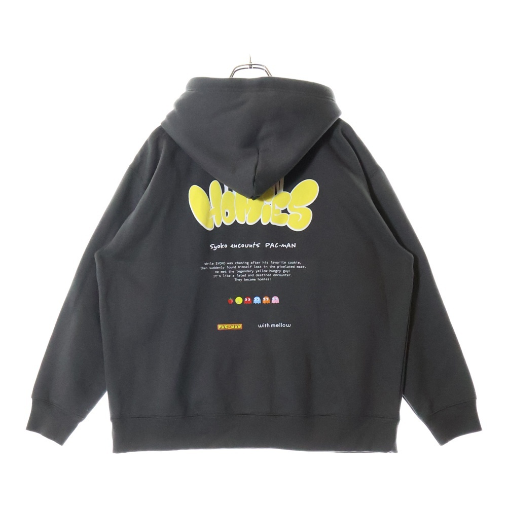 ノーブランド SYOKO×PAC-MAN ショコ パックマン イエロー ホーミーズ プルオーバースウェットパーカー 4582723755605拍卖