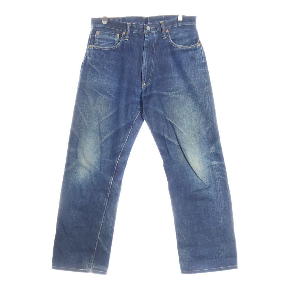 ヴィンテージ 90S VINTAGE By BLACK&Co.Ltd B501ZXX 隠しリベット Vステッチ 赤耳セルビッチ ジップフライ デニムパンツ インディゴ拍卖