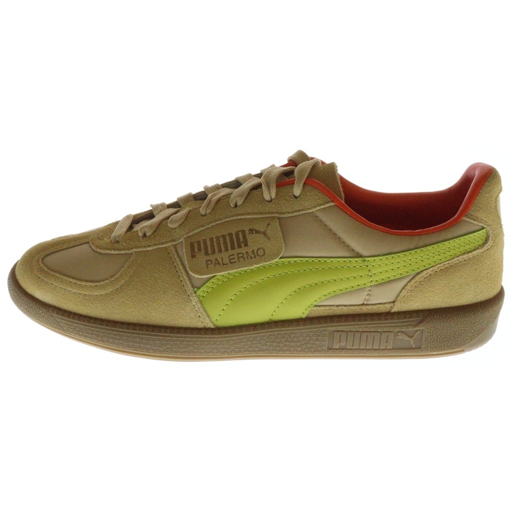 PUMA プーマ PALERMO OG パレルモ OG スウェードローカットスニーカー ベージュ/グリーン US9/27cm 383011-04拍卖